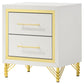 Lucia 2-drawer Nightstand Bedside Table White