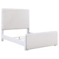 Anastasia Upholstered Eastern King Panel Bed Pearl White