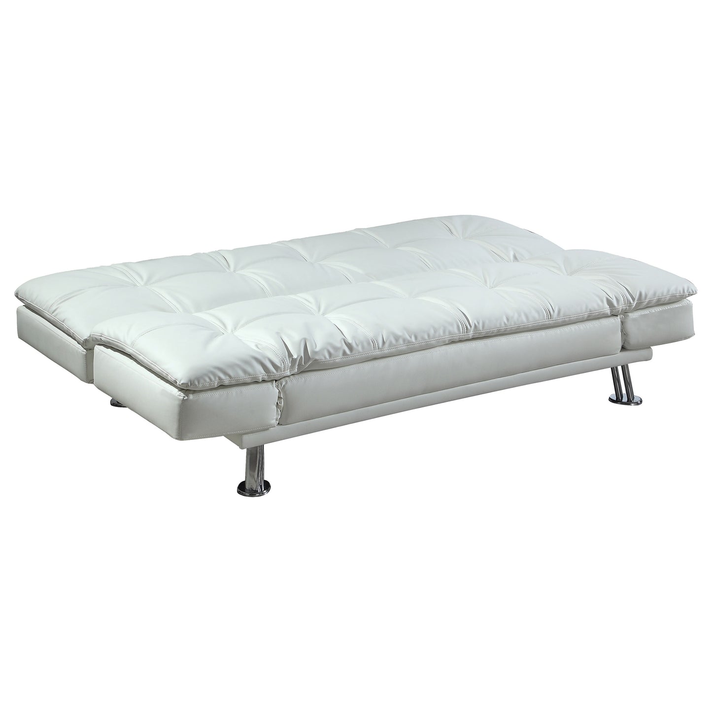 Dilleston Upholstered Tufted Convertible Sofa Bed White