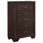 Dorian 5-piece Twin Bedroom Set Dark Cocoa