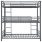 Maynard Metal Twin Triple Bunk Bed Gunmetal