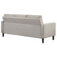 Bowen Upholstered Track Arm Tufted Sofa Beige