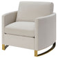 Corliss Upholstered Arched Arm Accent Chair Beige