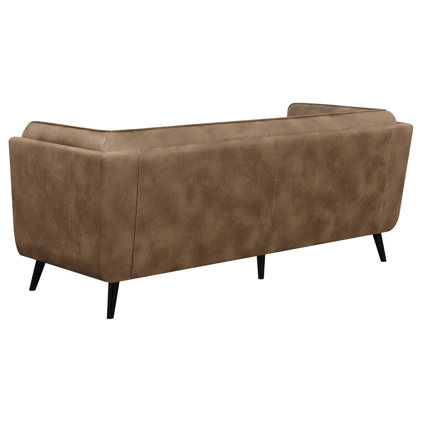 Thatcher Upholstered Tuxedo Arm Tufted Sofa Brown