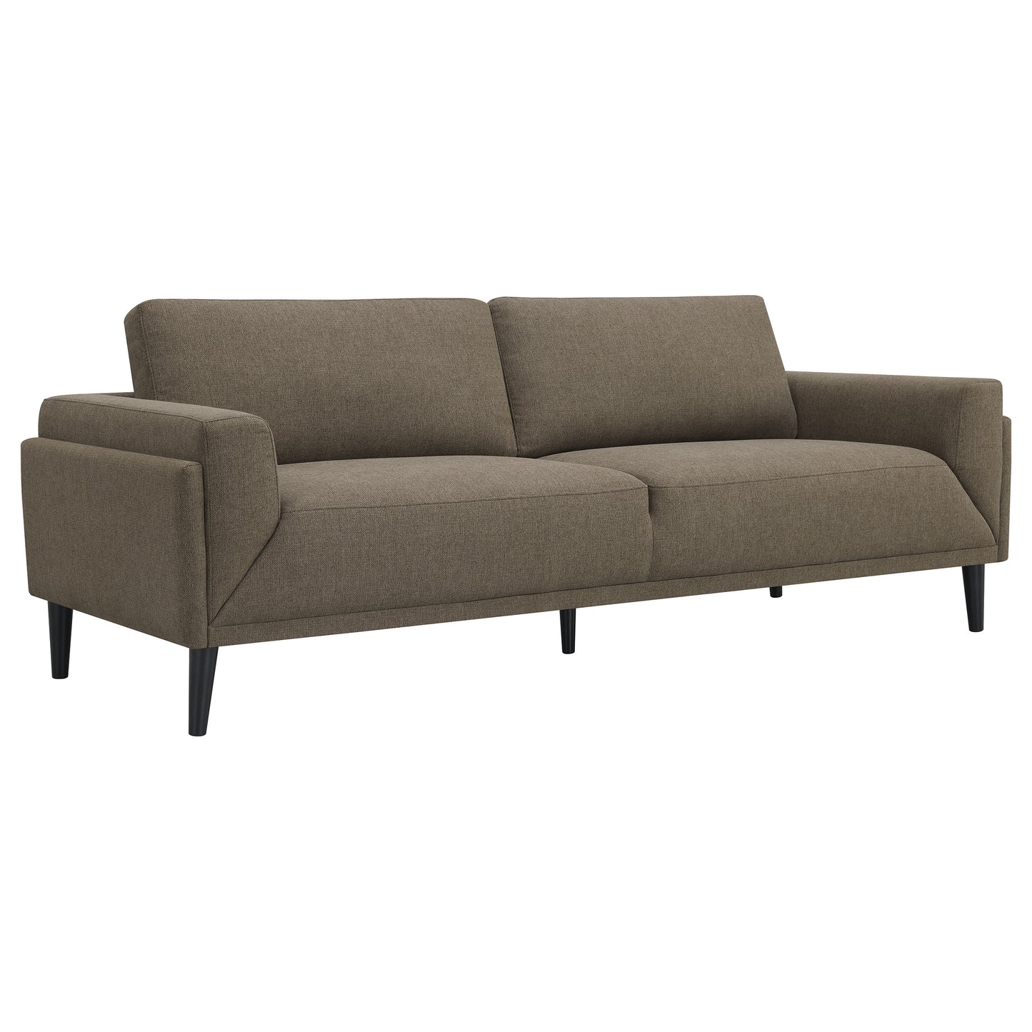 Rilynn 2-piece Upholstered Track Arm Sofa Set Brown