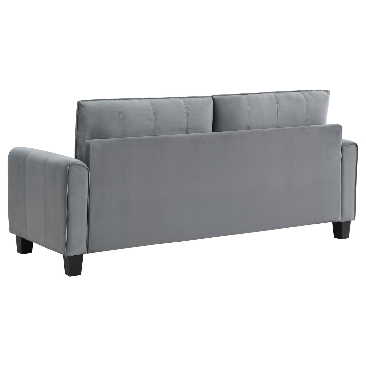 Davis 3-piece Upholstered Rolled Arm Sofa Grey