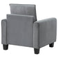 Davis Upholstered Rolled Arm Accent Chair Grey