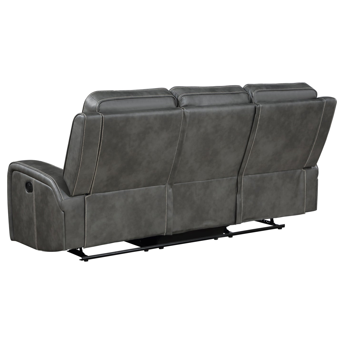 Raelynn 2-piece Upholstered Reclining Sofa Set Grey