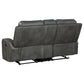 Raelynn 3-piece Upholstered Reclining Sofa Set Grey