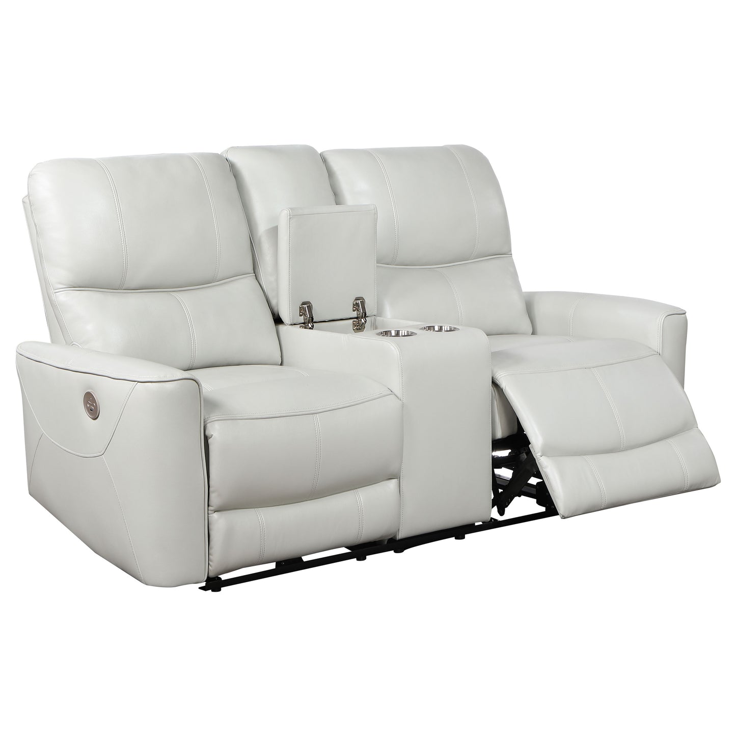 Greenfield Upholstered Power Reclining Loveseat Dove Grey