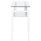 Dyer Rectangular Glass Top Entryway Sofa Console Table White