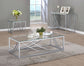 Lille Glass Top Entryway Sofa Console Table Accents Chrome