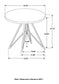 Hadi Round SmartTop Side End Table Cement and Gunmetal