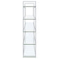 Elmer 63-inch 5-shelf Bookshelf Clear and Chrome