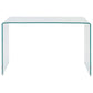 Ripley 47-inch Tempered Bent Glass Writing Desk Clear