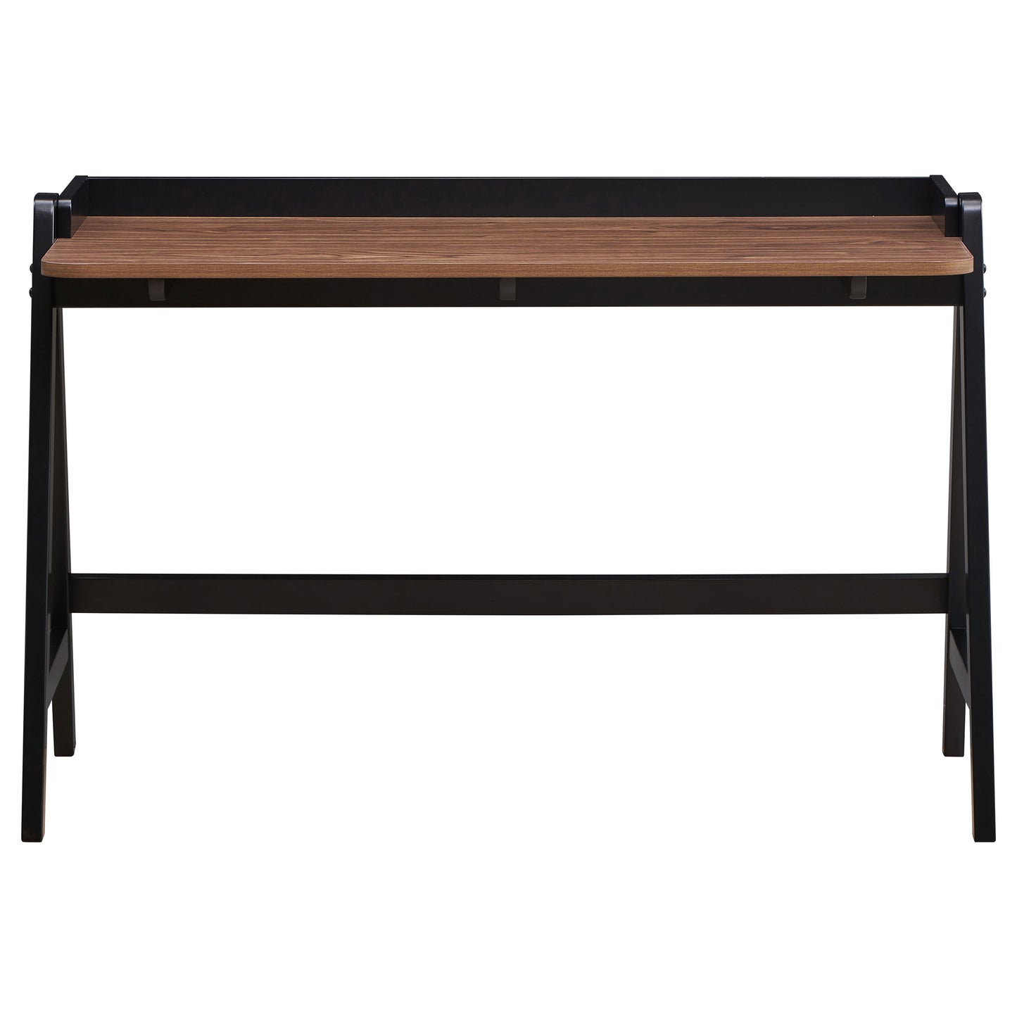 Raul 50-inch Writing Desk with USB Ports Walnut and Black