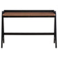 Raul 50-inch Writing Desk with USB Ports Walnut and Black