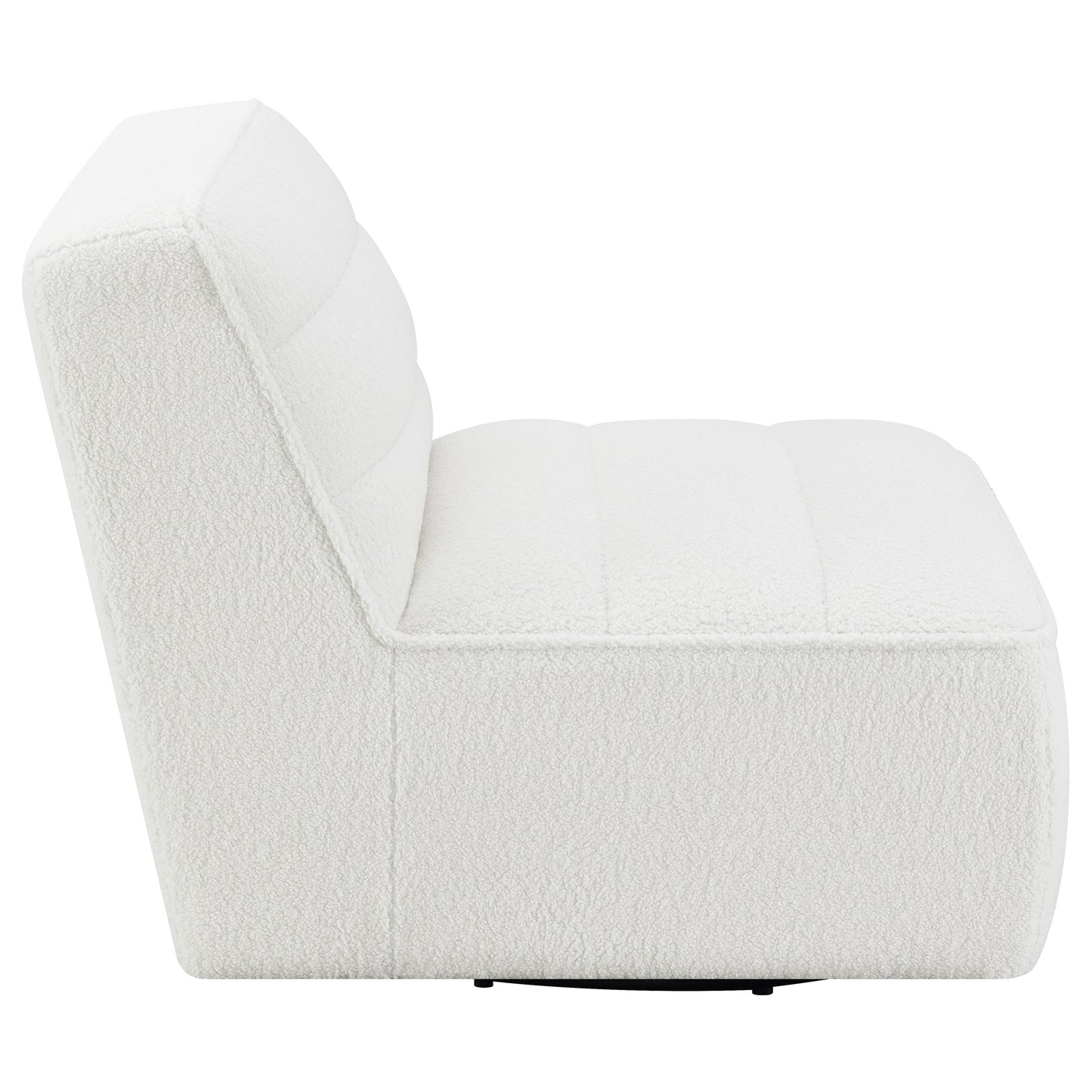 Cobie Upholstered Armless Swivel Chair Natural