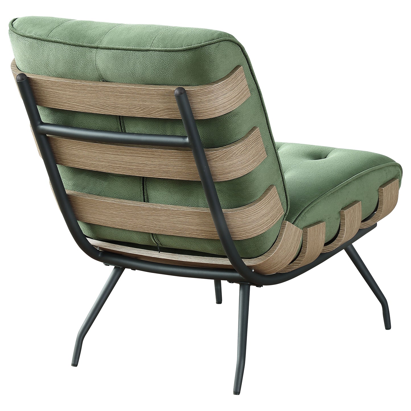 Aloma Upholstered Tufted Armless Accent Chair Green