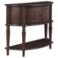 Brenda 2-door Demilune Wood Entryway Console Table Brown