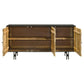 Aminah 3-door Wood Accent Cabinet Natural and Black