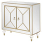 Lupin 2-door Mirrored Storage Accent Cabinet Champagne