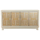 Voula 4-door Wood Accent Storage Cabinet White and Gold